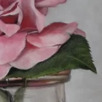 Closeup of Flower in Glass Jar