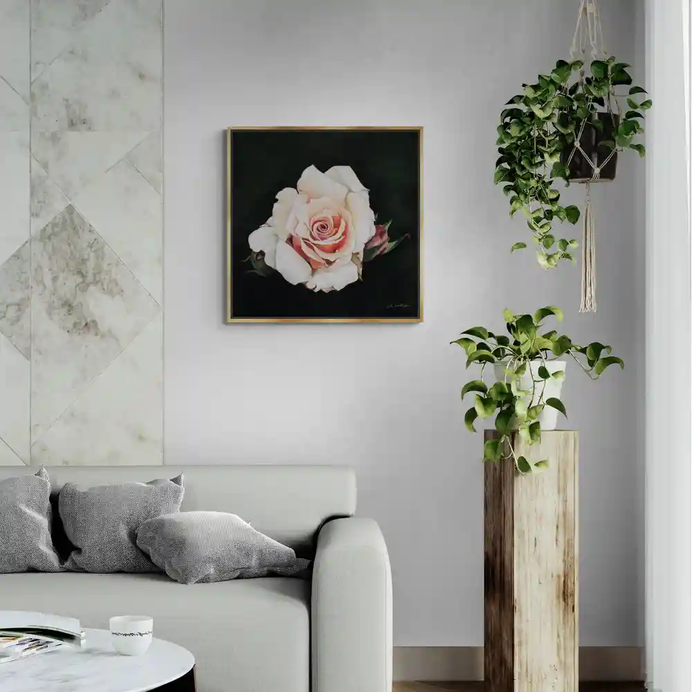 Peach Rose Fine Art Print - Image 2