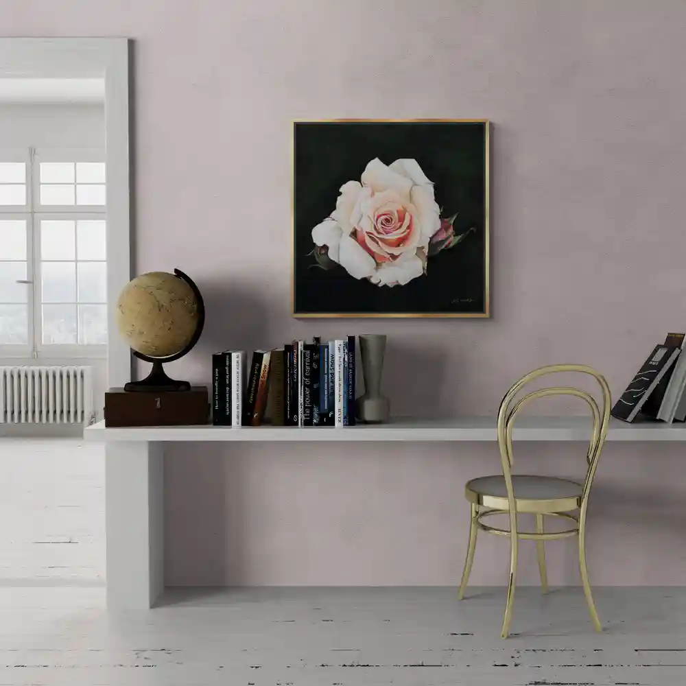 Peach Rose Fine Art Print - Image 3