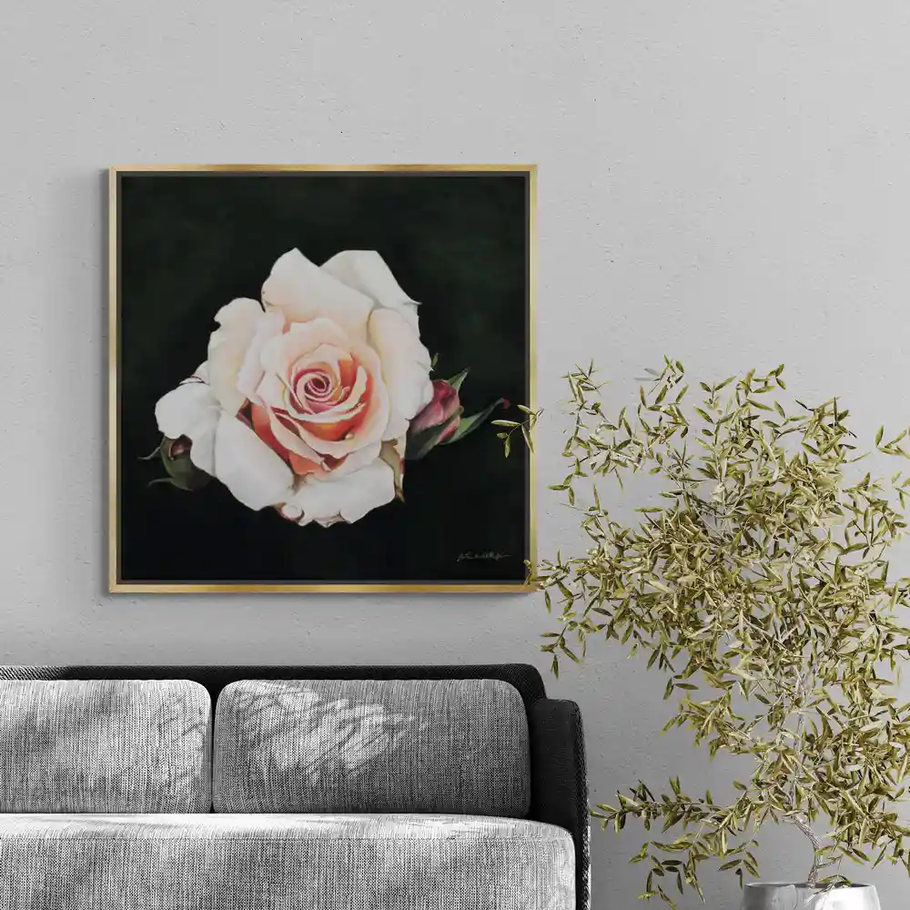Peach Rose Fine Art Print - Image 4