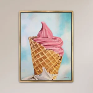 Ice Cream in a Waffle Cone Fine Art Print
