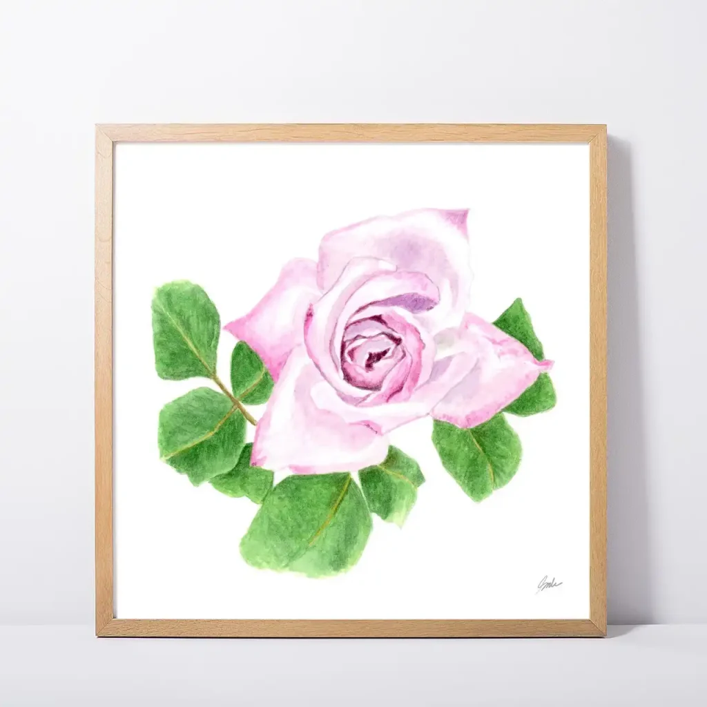 Violet Rose Daily Painting Art Print