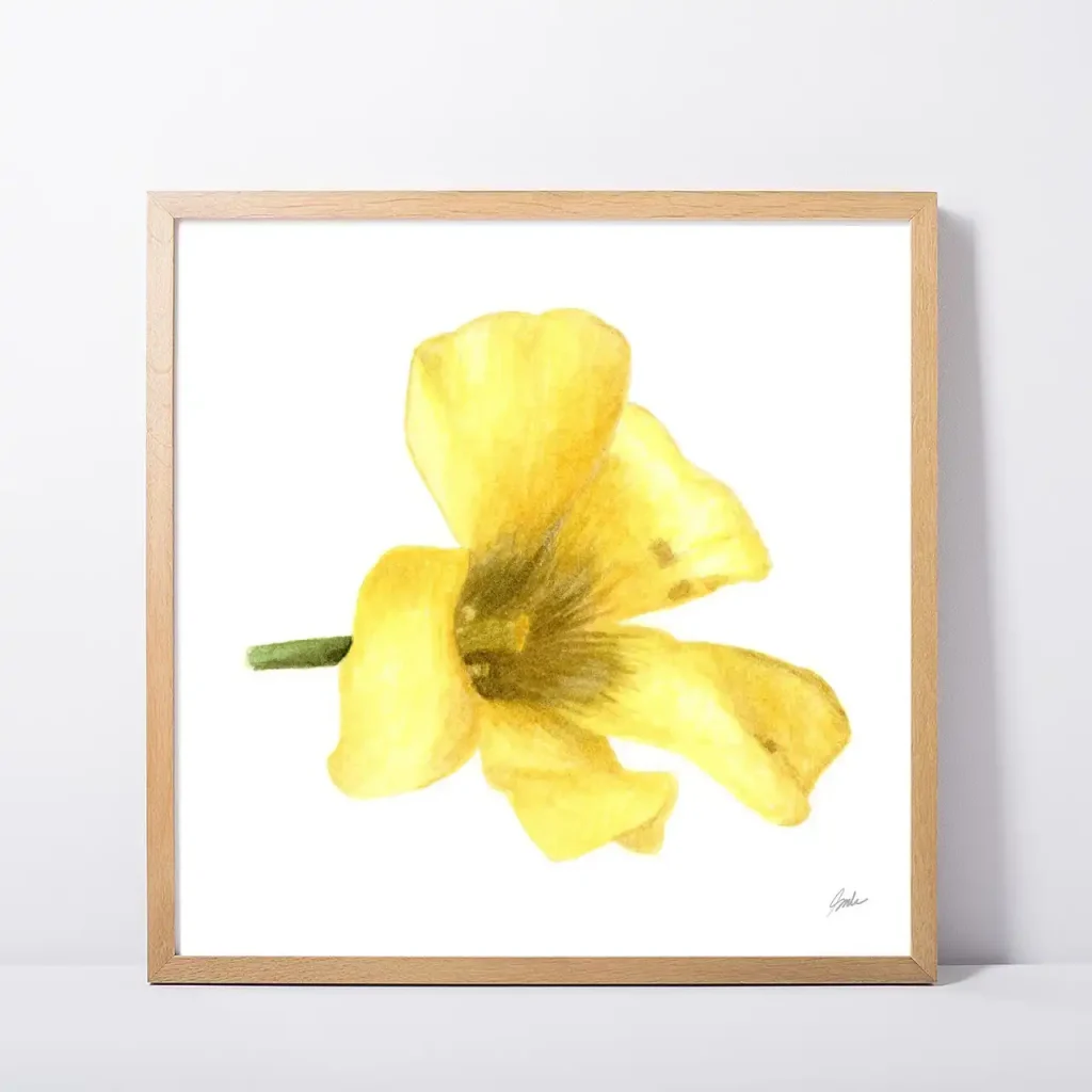 Yellow Flower Daily Painting Art Print