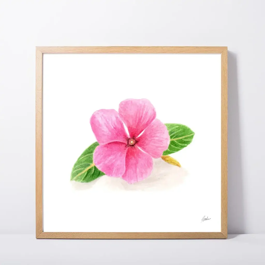 Pinky Pink Flower Daily Painting Art Print
