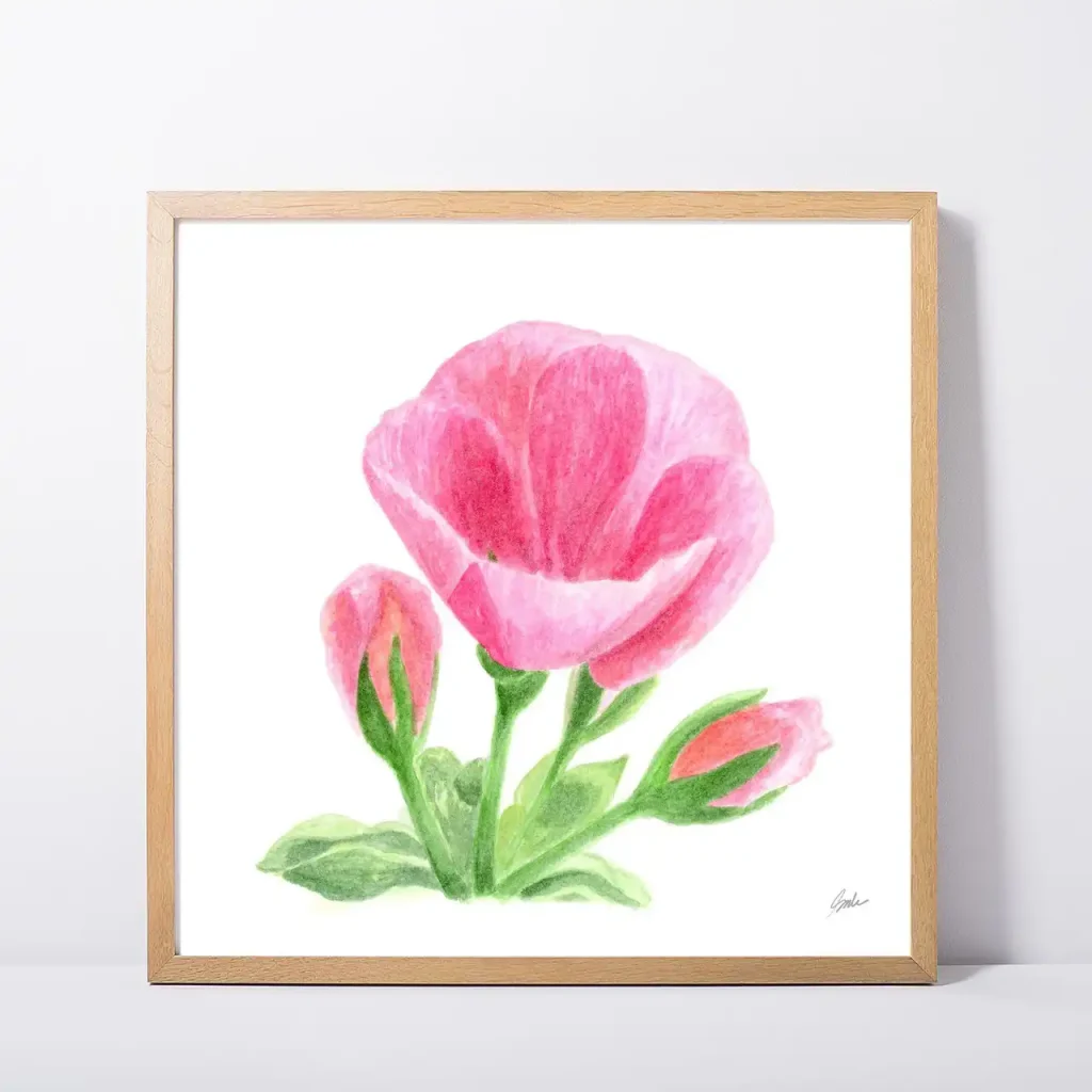 Pink Bloom Daily Painting Art Print
